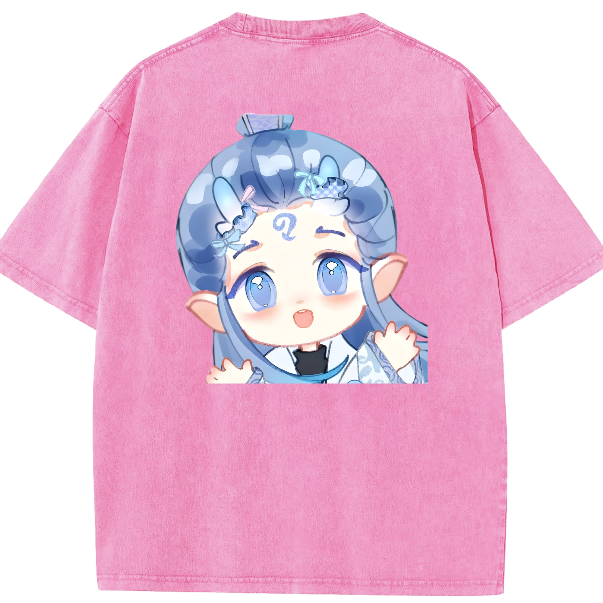 （画像用） Ne Zha 2 ナタ 魔童の大暴れ 綿100% ヴィンテージ風 半袖Tシャツ（背面プリント）